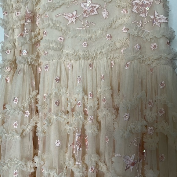 Needle and thread Lace hue dress US 12 boom floral gown - Picture 11 of 16